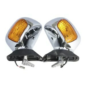 クロームリアビューミラーターンシグナルホンダゴールドウィング 1800 GL1800 2001-2017 Chrome Rear View Mirror Turn Signal Fit For Honda Goldwing 1800 GL1800 2001-2017 【並行輸入品】