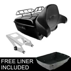 キングパック トランク バックレスト & マウント ラック ハーレー ツアー パック ストリート グライド 14 以降に適合 King Pack Trunk Backrest & Mount Rack Fit For Harley Tour Pak Street Glide 14-Up 【並行輸入品】 69,575円