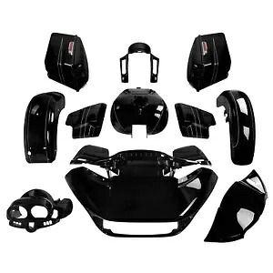 ビビッドブラックフェアリングボディ塗装セットハーレーロードグライドスペシャル 2015-2024 に適合 Vivid Black Fairing Body Painted Set Fit For Harley Road Glide Special 2015-2024 【並行輸入品】