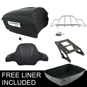 マットキングパック トランクバックレスト ラック付き ハーレーツアーパック ロードキング 2014年以降に適合 Matte King Pack Trunk Backrest W/ Rack Fit For Harley Tour Pak Road King 2014-Up 【並行輸入品】