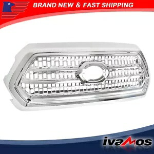 フロントプラスチックグリルバンパー 2016-2022 トヨタ タコマ アセンブリ クローム塗装 Front Plastic Grille Bumper For 2016-2022 Toyota Tacoma Assembly Chrome Painted 【並行輸入品】