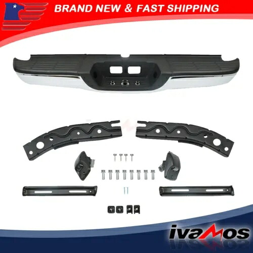 スチール製リアステップバンパー完全アセンブリクローム 2000-2006 トヨタ タンドラに適合 Steel Rear Step Bumper Complete Assembly Chrome Fit For 2000-2006 Toyota Tundra 【並行輸入品】