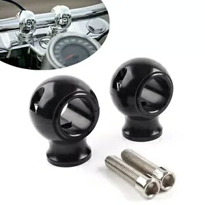 32mm 1.25インチ ファットハンドルバーライザークランプ ブラック ハーレーツーリングロードキングダイナ用 32mm 1.25'' Fat Handlebar Risers Clamp Black For Harley Touring Road King Dyna 【並行輸入品】