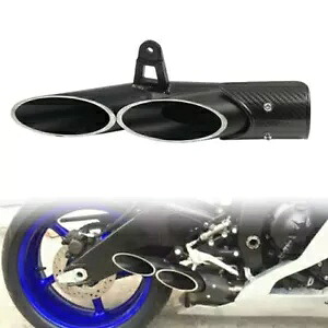 デュアルアウトレットオートバイの排気マフラーテールパイプスリップスズキ GSXR600 GSXR750 Dual Outlet Motorcycle Exhaust Muffler Tail Pipe Slip For Suzuki GSXR600 GSXR750 【並行輸入品】
