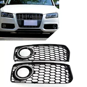 アウディ A5 S5 B8 RS5 S ラインバンパー 2008-2012 メッシュフロントバンパーフォグライトグリル For Audi A5 S5 B8 RS5 S-line Bumper 2008-2012 Mesh Front Bumper Fog Light Grille 【並行輸入品】