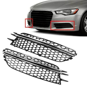 ハニカムフロントバンパーフォグライトグリルアウディ A6 C7 セダン 2012-2015 Honeycomb Front Bumper Fog Light Grille For Audi A6 C7 Sedan 2012-2015 【並行輸入品】