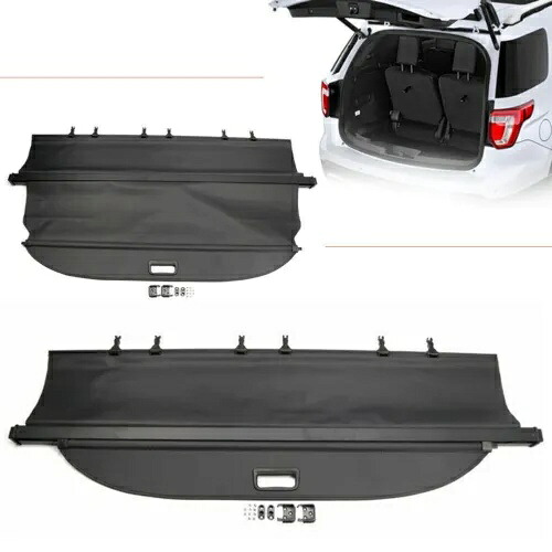 リアトランクセキュリティカーゴカバー荷物シェードフォードエクスプローラー 11-18 ブラック Rear Trunk Security Cargo CoverLuggage Shade For Ford Explorer 11-18 Black 【並行輸入品】