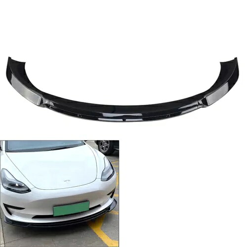 3 個車の新しいフロントバンパーリップあごスポイラースプリッターテスラモデル 3 2017-2021 3 Pcs Car New Front Bumper Lip Chin Spoiler Splitter For Tesla Model 3 2017-2021 【並行輸入品】
