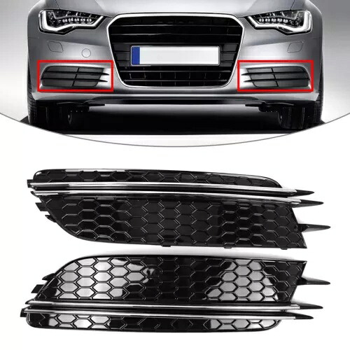 ハニカムフロントバンパーフォグライトグリルアウディ A6 C7 セダン 2012-2015 GZ Honeycomb Front Bumper Fog Light Grille For Audi A6 C7 Sedan 2012-2015 GZ 【並行輸入品】