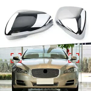 1 ペアリアアウトサイドミラーカバーキャップジャガー XJ XF XK XE などクローム 1Pair Rear OutSide Mirror Cover Cap For Jaguar XJ XF XK XE etc Chrome 【並行輸入品】