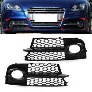 フロントハニカムメッシュフォグランプグリルカバーアウディ TT MK2 S-LINE TTS 2011-2014 Front Honeycomb Mesh Fog Light Grille Cover For Audi TT MK2 S-LINE TTS 2011-2014 【並行輸入品】