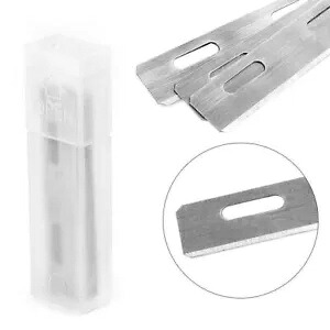 スカイバーセーフティレザーレースツール用ステンレス替刃3本 3pcs Stainless Steel Replacement Blades For Skiver Safety Leather Lace Tool 【並行輸入品】