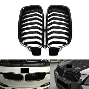 グロスブラックフロント腎臓フードグリル BMW 3 シリーズ F30 F31 4 ドア 2012-2016 Gloss Black Front Kidney Hood Grilles For BMW 3 Series F30 F31 4-door 2012-2016 【並行輸入品】