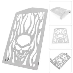 スカル ラジエター プロテクター ガード カバー ヤマハ ロイヤルスター XVZ13 シルバー用 Skull Radiator Protector Guard Cover For Yamaha Royal Star XVZ13 Silver 【並行輸入品】