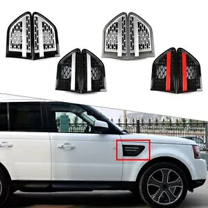 ブラック + シルバーフロントフェンダーエアベントグリルランドローバーレンジローバースポーツ 10-13 Black+silver Front Fender Air Vent Grille For Land Rover Range Rover Sport 10-13 【並行輸入品】