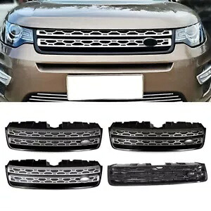 ブラック + シルバーフロントグリルアッパーグリルランドローバーディスカバリースポーツ 2015-2019 black+silver Front Grille Upper Grill For Land Rover Discovery Sport 2015 -2019 【並行輸入品】