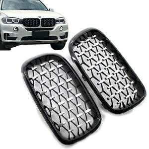 車のフロントブラックグリルクロームグリル BMW X5 F15 2014-16 に適合 Car Front Black Grille Chrome Grill Fit for BMW X5 F15 2014-16 【並行輸入品】 39,325円