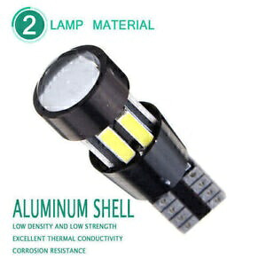 T10 白色 LED 194 10-SMD W5W 車のウェッジサイド電球ランプ DC 12V シボレー用 T10 White LED 194 10-SMD W5W Car Wedge Side light Bulb lamp DC 12V For Chevrolet 【並行輸入品】