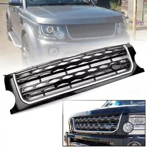 ランドローバーディスカバリー LR3 フロントグリルバンパーハニーコームメッシュグレーブラック For Land Rover Discovery LR3 Front Grille Bumper Honey Comb Mesh Grey Black 【並行輸入品】