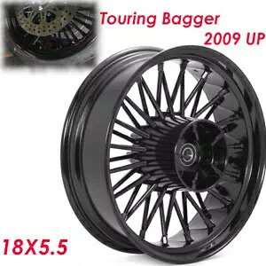 18x5.5 ファット スポーク リア ホイール リム ABS ハーレー ツーリング ストリート グライド クッシュ 09-24用 18x5.5 Fat Spoke Rear Wheel Rim ABS for Harley Touring Street Glide Cush 09-24 【並行輸入品】