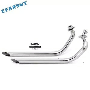 ビラーゴ 750 XV750 ポリッシュエキゾーストマフラーパイプシステム ヤマハ ビラーゴ 1100 750用 Virago 750 XV750 Polish Exhaust Muffler Pipe System for Yamaha Virago 1100 750 【並行輸入品】｜カスタムパーツ WORLD倉庫
