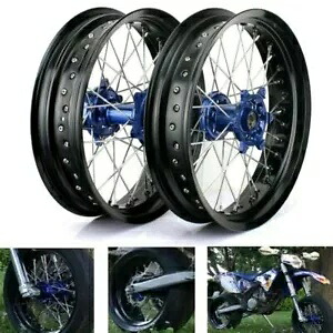 17 インチ スーパーモト スポーク ホイールセット HUSABERG FC FE FX SXF XC-F XCW EXC-F MXC EXC 用 17\