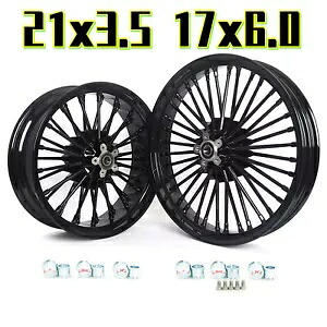 21X3.5 17X6.0 ファットスポークホイールリム ハーレーダイナ ワイドグライド FXDWG 08-17 デュース用 21X3.5 17X6.0 Fat Spoke Wheels Rims for Harley Dyna Wide Glide FXDWG 08-17 Deuce 【並行輸入品】|カスタムパーツ WORLD倉庫
