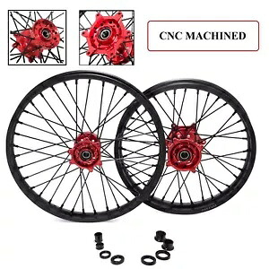 21 "19" 完全な MX ホイール リム セット ホンダ CRF250R 14-24 CRF450R 13-24 レッドハブ用 21" 19" Complete MX Wheels Rim Set For Honda CRF250R 14-24 CRF450R 13-24 Red Hub 【並行輸入品】｜カスタムパーツ WORLD倉庫