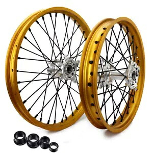 21/19 CNC 加工ホイールセットホンダ CRF250R CRF450R 14+ CRF250/450RX ゴールドリム 21/19 CNC Machined Wheel Set For Honda CRF250R CRF450R 14+ CRF250/450RX Gold Rim 【並行輸入品】