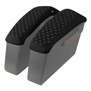 黒 + 白サドルバッグ蓋カバーハーレーツーリングエレクトラグライド 14-2024 に適合 Black+White Saddlebags Lids Covers Fit For Harley Touring Electra Glide 14-2024 【並行輸入品】