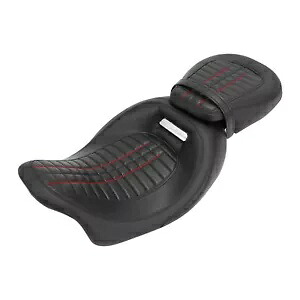 運転席ライダー&助手席ハーレーツーリングロードキング09-23レッド+ブラックに適合 Driver Rider & Passenger Seat Fit For Harley Touring Road King 09-23 Red +Black 【並行輸入品】