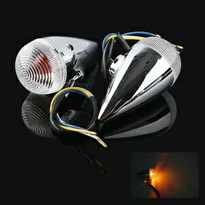クロームクリアブレットフロントターンシグナルヤマハ XV1900 06-13 09 10 11 12 Chrome Clear Bullet Front Turn Signal Fit For YAMAHA XV1900 06-13 09 10 11 12 【並行輸入品】