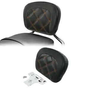 オレンジステッチ乗客シーシーバーバックレストハーレーソフテイルスリム 18-20 に適合 Orange Stitching Passenger Sissy Bar Backrest Fit For Harley Softail Slim 18-20 【並行輸入品】