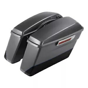 サドルバッグ ハーレーツーリング FLTR 14-24 ガントレットグレーメタリック/ビビッドブラックに適合 Saddlebags Fit For Harley Touring FLTR 14-24 Gauntlet Gray Metallic/Vivid Black 【並行輸入品】