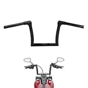 グロスブラック 10 インチ ライズバー 1.25 インチ ハンドルバー ハーレー ファットボーイ スポーツ グライドに適合 Gloss Black 10'' Rise Bar 1.25'' Handlebar Fit For Harley Fat Boy Sport Glide 【並行輸入品】