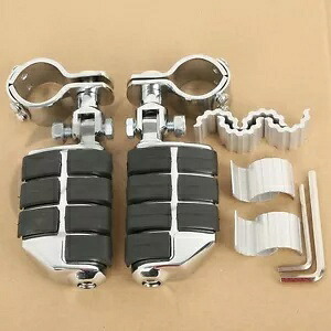 クロームデュアルハイウェイフットペグフットペグハーレー25mm 30mm 35mmに適合 Chrome Dually Highway Foot Pegs Footpegs Fit For Harley 25mm 30mm 35mm 【並行輸入品】