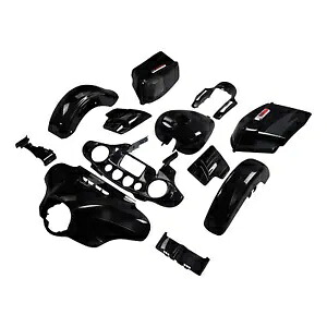 ABS フェアリング ハーレー ストリート グライド 14 アップ ダークスレート キャンディ/アークティック ブラックに適合 ABS Fairing Fit For Harley Street Glide 14-Up Dark Slate Candy/Arctic Black 【並行輸入品】