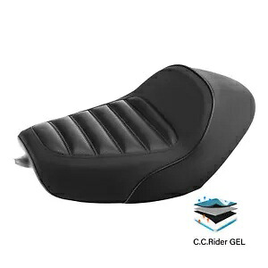 ゲルフロントドライバーソロシートハーレースポーツスター XL 883 1200 カスタム 2010-2022 に適合 Gel Front Driver Solo Seat Fit For Harley Sportster XL 883 1200 Custom 2010-2022 【並行輸入品】