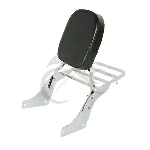 クロームバックレスト SissyBar 荷物ラックホンダシャドウセイバー 1100 エース VT1100 に適合 Chrome Backrest SissyBar Luggage Rack Fit For Honda Shadow SABRE 1100 ACE VT1100 【並行輸入品】