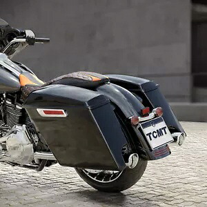 TCMT 5インチ ストレッチサドルバッグ ハーレーツーリングロードキングロードグライド14-24に適合 TCMT 5\
