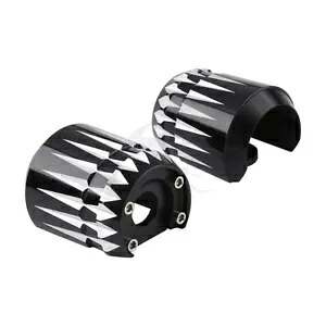 ブラックロワーフォークスライダーカバー ハーレーツーリングロードキング FLHT FLHR 84-13用 Black Lower Fork Slider Covers Fit For Harley Touring Road King FLHT FLHR 84-13 【並行輸入品】