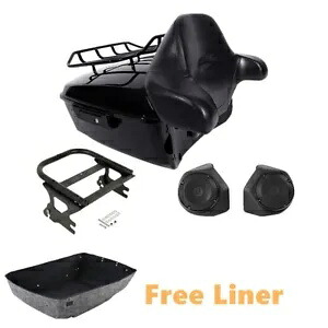 キング トランク バックレスト 2Up マウント 6.5 インチ スピーカー ハーレー ツアーパック ツーリング 97-08 に適合 King Trunk Backrest 2Up Mount 6.5\