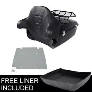 キング トランク トップ ラック バックレスト & ベース プレート ハーレー ツアー パック ツーリング 14-23 に適合 King Trunk Top Rack Backrest & Base Plate Fit For Harley Tour Pak Touring 14-23 【並行輸入品】