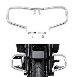 クロームチョップドエンジンガードクラッシュバー ハーレーストリートグライドFLHX 14以降に適合 Chrome Chopped Engine Guard Crash Bar Fit for Harley Street Glide FLHX 14-later 【並行輸入品】