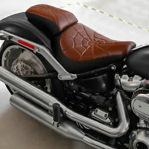 ブラック + ブラウン PU 運転席助手席フィットハーレーファットボーイ FLFB FLFBS 18-23 19 Black+Brown PU Driver Passenger Seat Fit For Harley Fat Boy FLFB FLFBS 18-23 19 【並行輸入品】