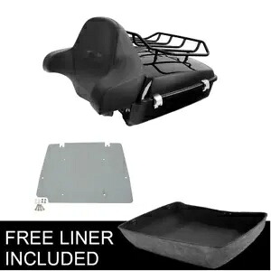 ブラックチョップドパックトランクトップラックプレートハーレーツアーパックツーリング14-upに適合 Black Chopped Pack Trunk Top Rack Plate Fit For Harley Tour Pak Touring 14-up 【並行輸入品】