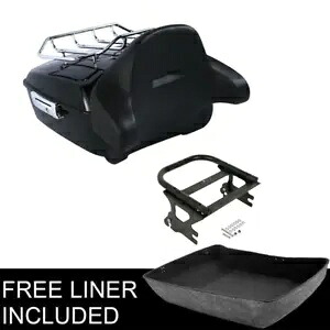 キングパック トランク バックレスト マウント ラック ハーレー ツーリング ロード キング グライド 97-08 に適合 King Pack Trunk Backrest Mount Rack Fit For Harley Touring Road King Glide 97-08 【並行輸入品】