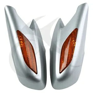 シルバーリアビューミラーオレンジターンシグナルホンダ ST1300 ST 1300 02-11 Silver Rear View Mirrors Orange Turn Signals Fit For Honda ST1300 ST 1300 02-11 【並行輸入品】