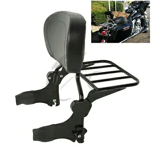 取り外し可能なバックレスト シーシーバー 荷物ラック ハーレー 97-08 ロードキング FLHT に適合 Detachable Backrest Sissy Bar Luggage Rack Fit For Harley 97-08 Road King FLHT 【並行輸入品】