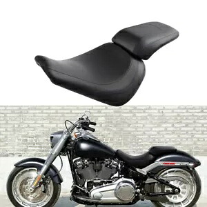 PU ブラック + ブルー運転席助手席フィットハーレーファットボーイ FLFB FLFBS 18-up 2019 PU Black+Blue Driver Passenger Seat Fit For Harley Fat Boy FLFB FLFBS 18-up 2019 【並行輸入品】